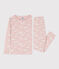 Girls' Snugfit Cotton Pyjamas SALINE /MARSHMALLOW