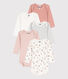 Babies' Floral Long-Sleeved Cotton Bodysuits - 5-Pack