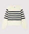 Girls' Mohair/Cotton Jumper MARSHMALLOW white/SMOKING blue