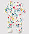 Baby Girls' Floral Print Fleece Onesie MARSHMALLOW white/MULTICO white