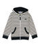Sweat zippé garçon en jersey lourd COQUILLE beige/SMOKING blue