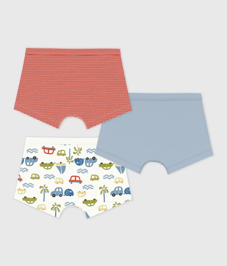 Pack of children's printed cotton boxers with covered waistbands variante 1