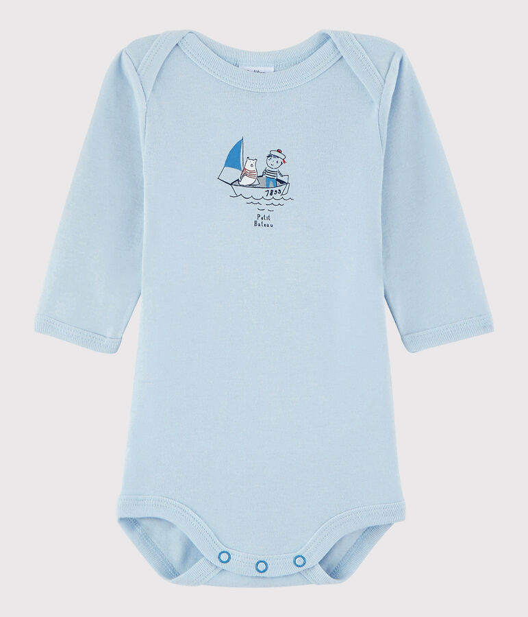 Baby Boys' Long-Sleeved Bodysuit blue