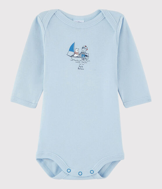 Baby Boys' Long-Sleeved Bodysuit FRAICHEUR blue