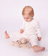 Babies' footless heart-print velour pyjama suit