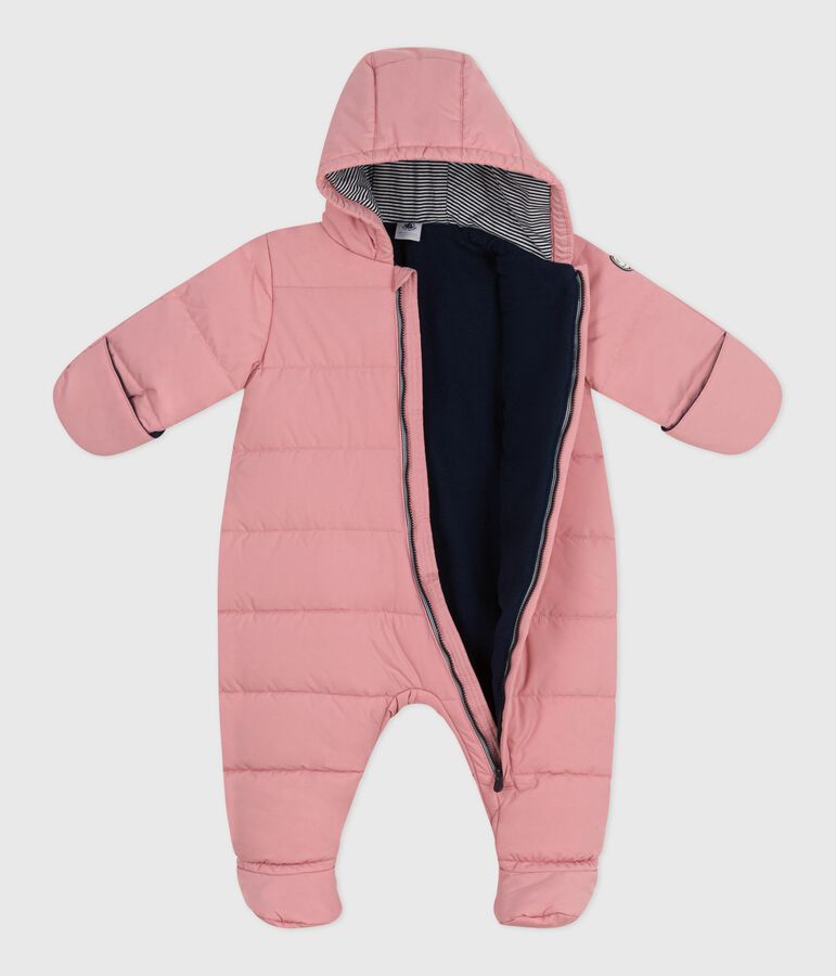 Babies' polyester snowsuit pink