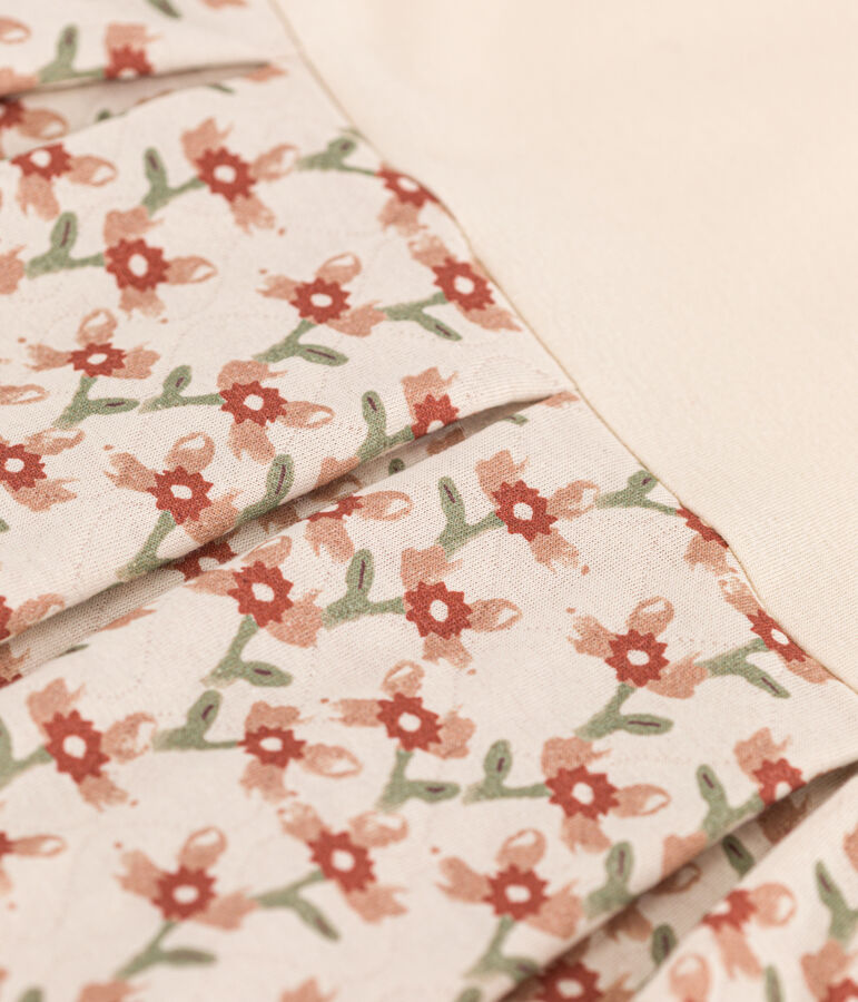 Girls' long-sleeved printed dress AVALANCHE white/MULTICO