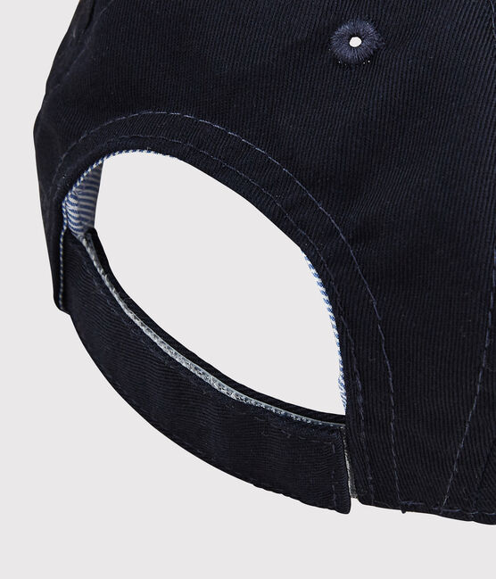 Baby Boys' Terry Cap with Badge. SMOKING blue/MARSHMALLOW white