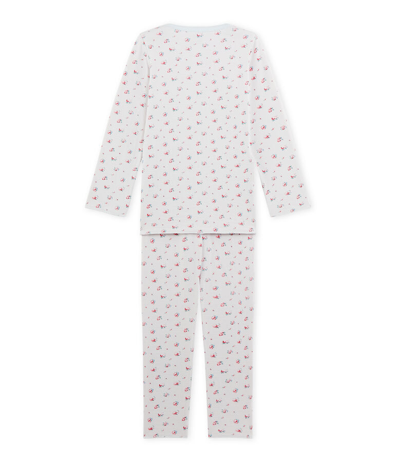 Pyjama fille imprim&eacute; petites fleurs blue/multicolor