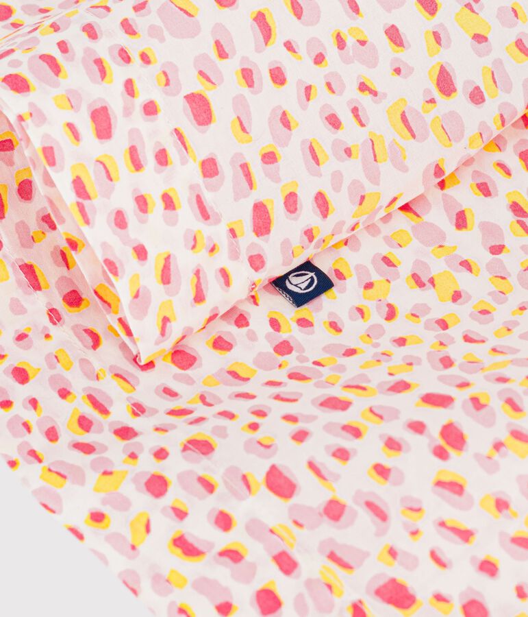 Children's short printed cotton skirt white/multicolor