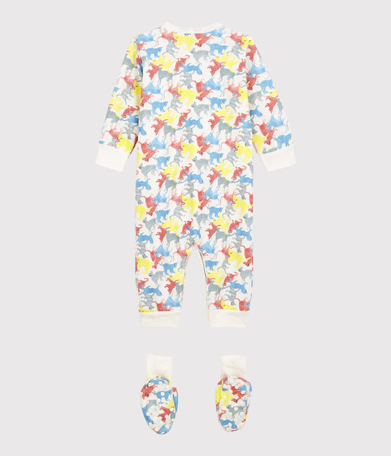 Babies' Colourful Cats Fleece Nightwear Set MARSHMALLOW white/MULTICO white