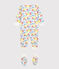 Babies' Colourful Cats Fleece Nightwear Set MARSHMALLOW white/MULTICO white