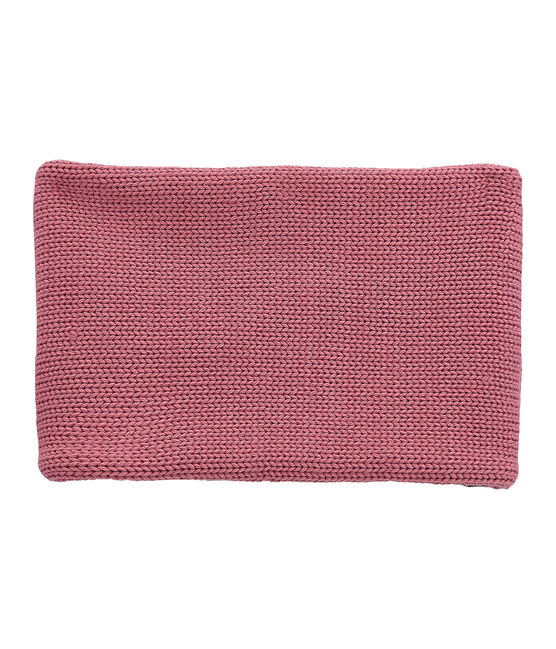 Child's lined knit snood CHEEK pink