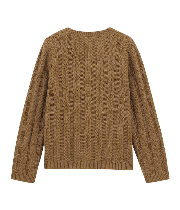 Wool and cotton cardigan brown