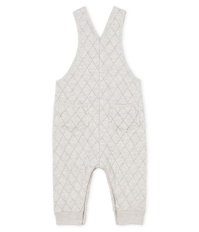 Baby Boys' Long Quilted Tube-Knit Dungarees grey