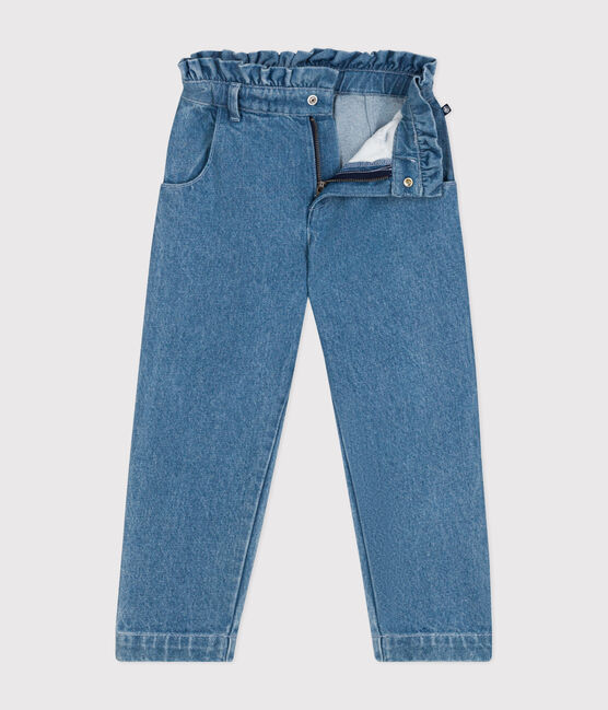 Girls' straight denim trousers ULTRA BLEACH