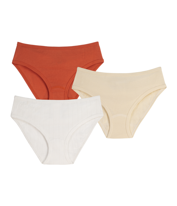 Women's floral cotton briefs - 3-pack multicolor