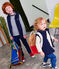 Children's unisex tube knit bodywarmer SMOKING blue