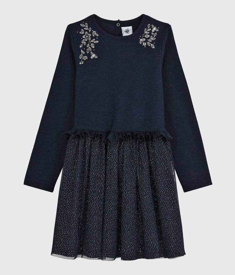 Girls' Long-Sleeved Dress SMOKING blue