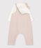 Babies' dungarees and body set in cotton with a plain collar multicolor