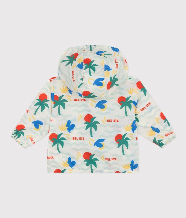 Babies' ultra-lightweight windbreaker Ecru/multicolor