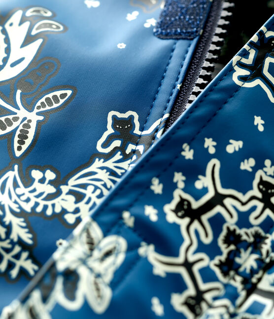 BABIES' ICONIC RECYCLED RAINCOAT BRASIER blue/MULTICO white