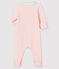 Baby Girls' Pink Velour Sleepsuit with Collar FLEUR pink
