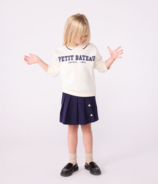 Children's printed cotton sweatshirt MILK