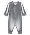 Baby Boys' Footless Tube Knit Sleepsuit MARSHMALLOW white/SMOKING CN blue