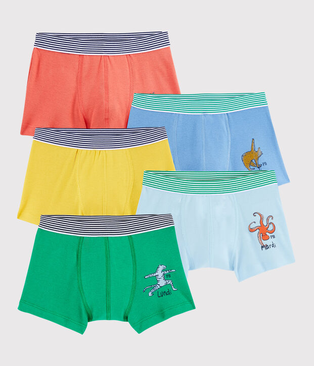 Boys' Yoga Animals Boxer Shorts - 5-Piece Set multicolor