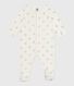 Babies' silvery heart-print cotton pyjamas