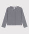 Children's stripy cotton cardigan SMOKING blue/MARSHMALLOW white