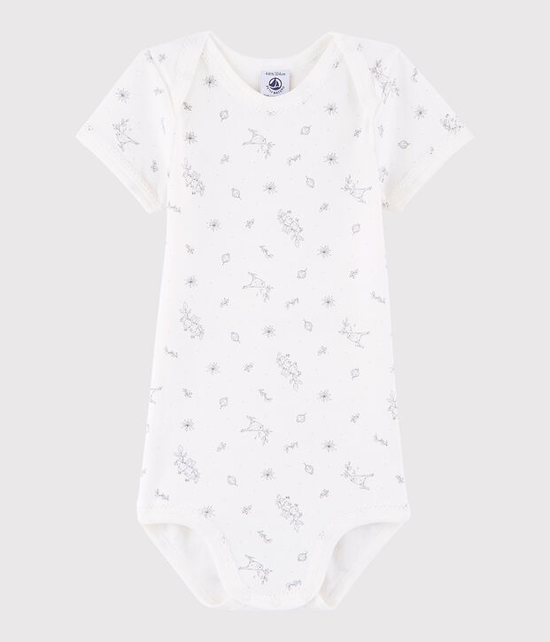 Baby Girls' Short-Sleeved Bodysuit white/multicolor