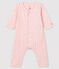 Baby Girls' Starry Footless Organic Cotton Bodyjama FLEUR pink/CONCRETE grey