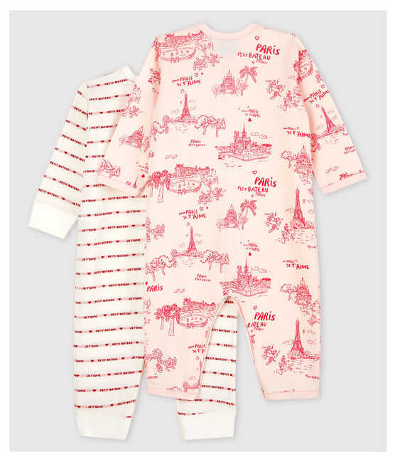 Baby Girls' Footless Cotton Sleepsuit - 2-Pack variante 1