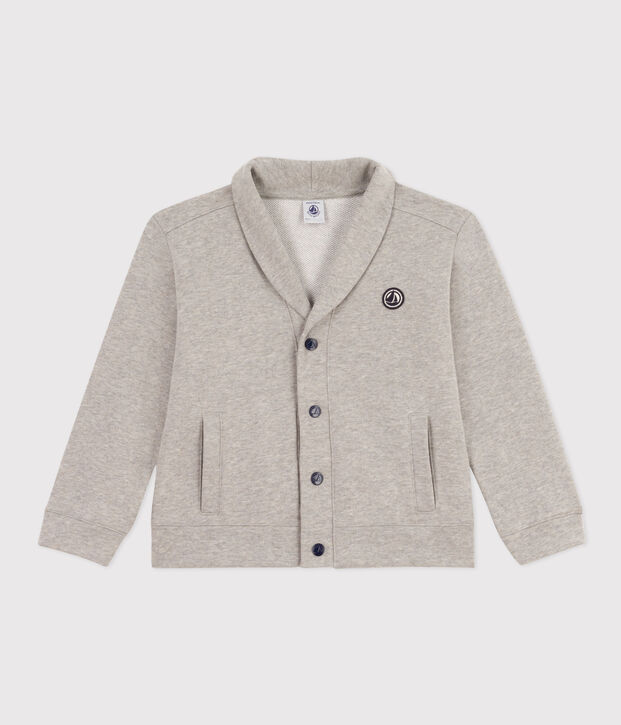 Boys' cotton cardigan grey