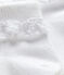 Girls' lace-trimmed socks ECUME white