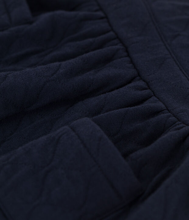 Babies' Sleeveless Patterned Quilted Tube Knit Dress blue