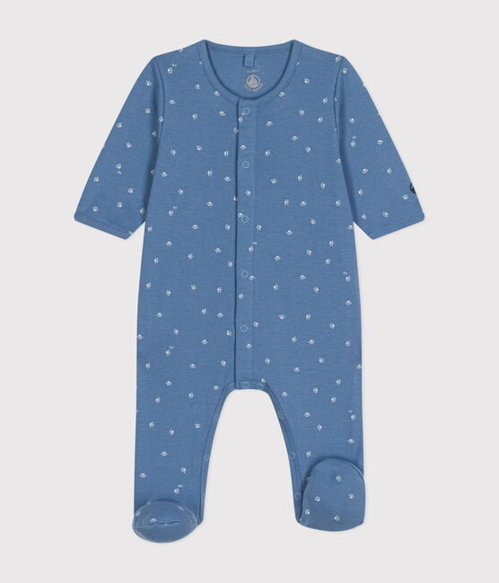 Babies' Cotton Pyjamas BEACH blue/MARSHMALLOW