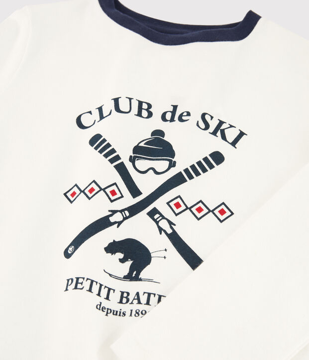 Boys Silkscreen Print T-shirt white