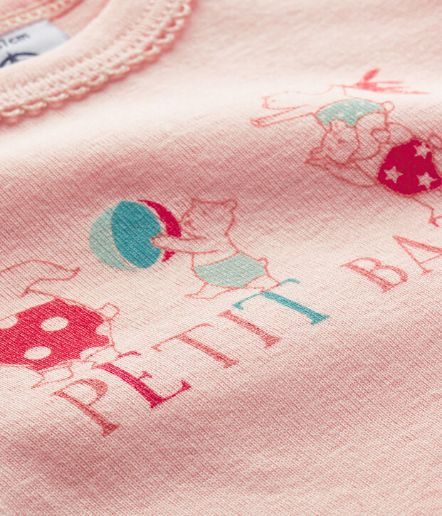 Baby girls' long-sleeved bodysuit pink