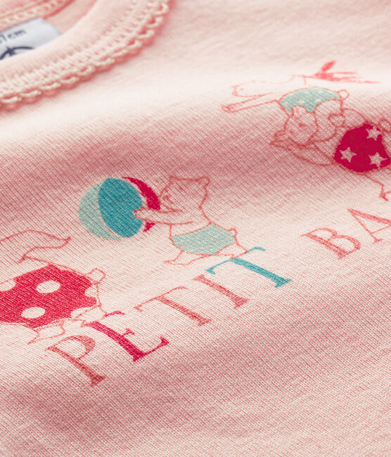 Baby girls' long-sleeved bodysuit MINOIS pink