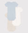 Babies' Plain Short-Sleeved Cotton Bodysuits - 3-Pack variante 1
