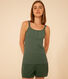 Women's Plain Cotton and Lyocell Pyjama Shorts and Vest