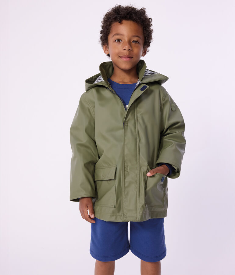 Children's iconic raincoat green