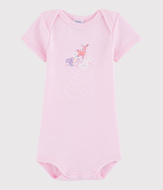 Unisex Babies' Short-Sleeved Bodysuit DOLL pink