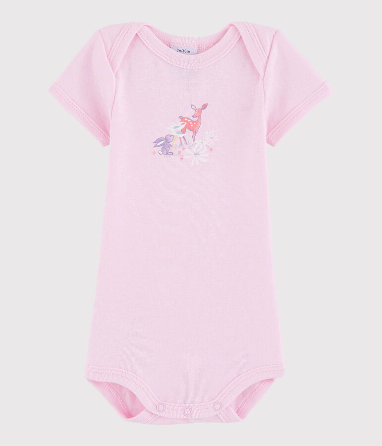 Unisex Babies' Short-Sleeved Bodysuit pink