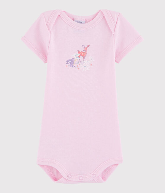 Unisex Babies' Short-Sleeved Bodysuit DOLL pink