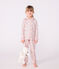 Children's buttoned printed cotton pyjamas MARSHMALLOW white/MULTICO white