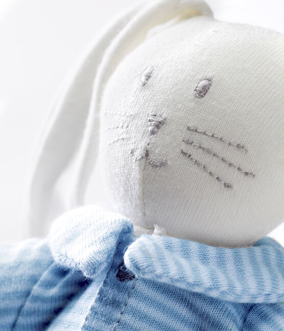 Rabbit in clothing comforter FRAICHEUR blue/MARSHMALLOW white